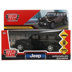 Մեքենա մետաղակամ JEEP WRANGLER 12 սմ սև Технопарк