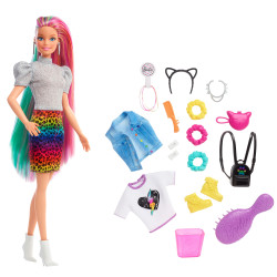 Տիկնիկ գունավոր գույնը փոխող մազերով, Barbie