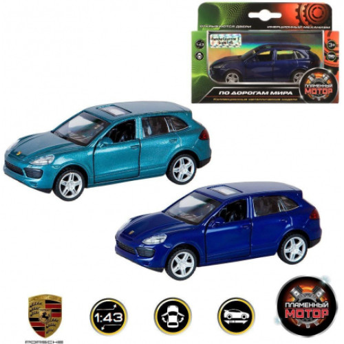 Машина мет. 1:43 Porsche Cayenne S, откр.двери, цвета в ассорт., 12см (870129)