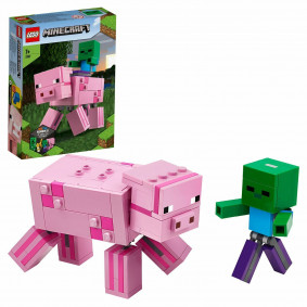 Конструктор LEGO Minecraft Большие фигурки Minecraft: Свинья и Зомби-