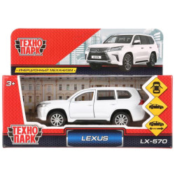 Մեքենա մետաղ․ LEXUS LX-570 12 սմ սպիտակ Технопарк