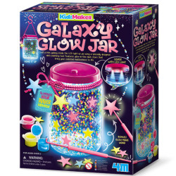 Ստեղծագործական հավաքածու "Galaxy Glow Jar" KidzMaker  4M