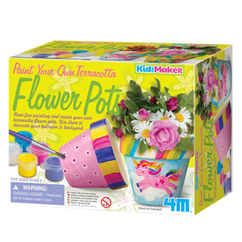 Ստեղծագործական հավաքածու "Terracotta Flower Pots" KidzMaker  4M