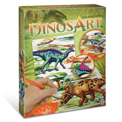 Համարակալված կտավ քարիկներով Dino