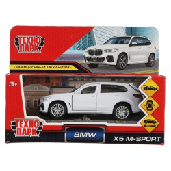 Машина металл BMW X5 M-SPORT 12 см, двери, багаж, бел, кор. Технопарк в кор.2*36шт