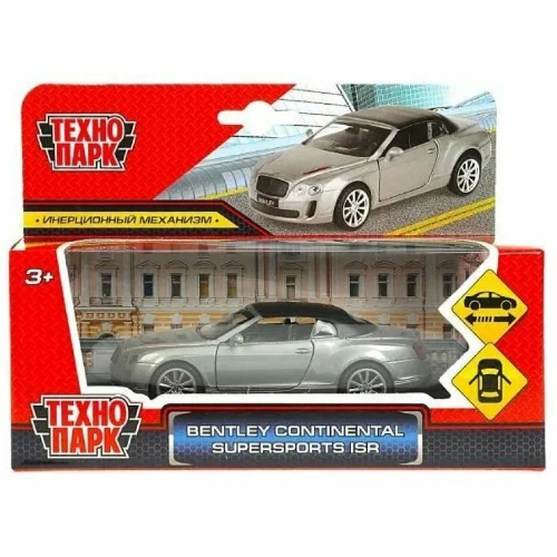 Машина металл bentley continental supersports isr, 11,2 см,дв.,ин.,сер.,кор. Технопарк в кор.2*48шт