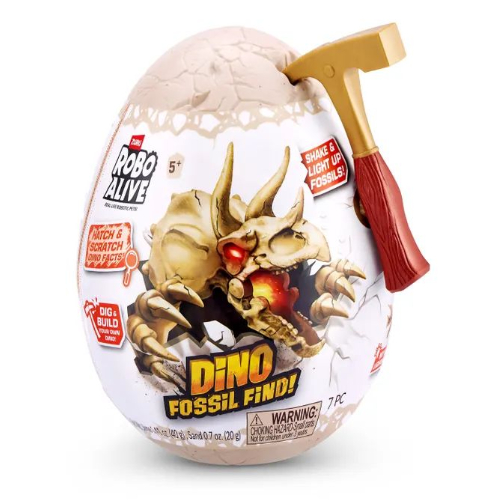 Игровой набор ZURU Robo Alive DINO FOSSIL mini раскопки  динозавра,  свет, ассорт